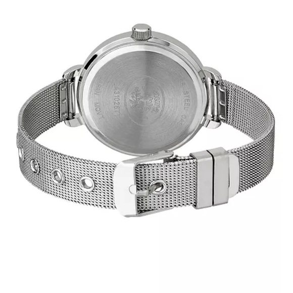 💥HP 💥 Women's Glitz Sparkle Dial Spray Silver Alloy Mesh Band Watch 36mm - Picture 7 of 7